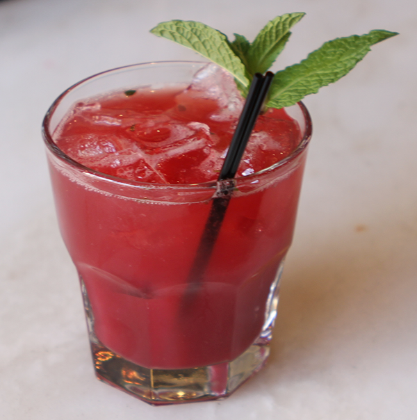 La Dolce Vita, Dino's spring drink for the Dekalb Classic consists of Greenhook Gin, Campari, blood orange juice, mint and prosecco. Photo: Dekalb Classic