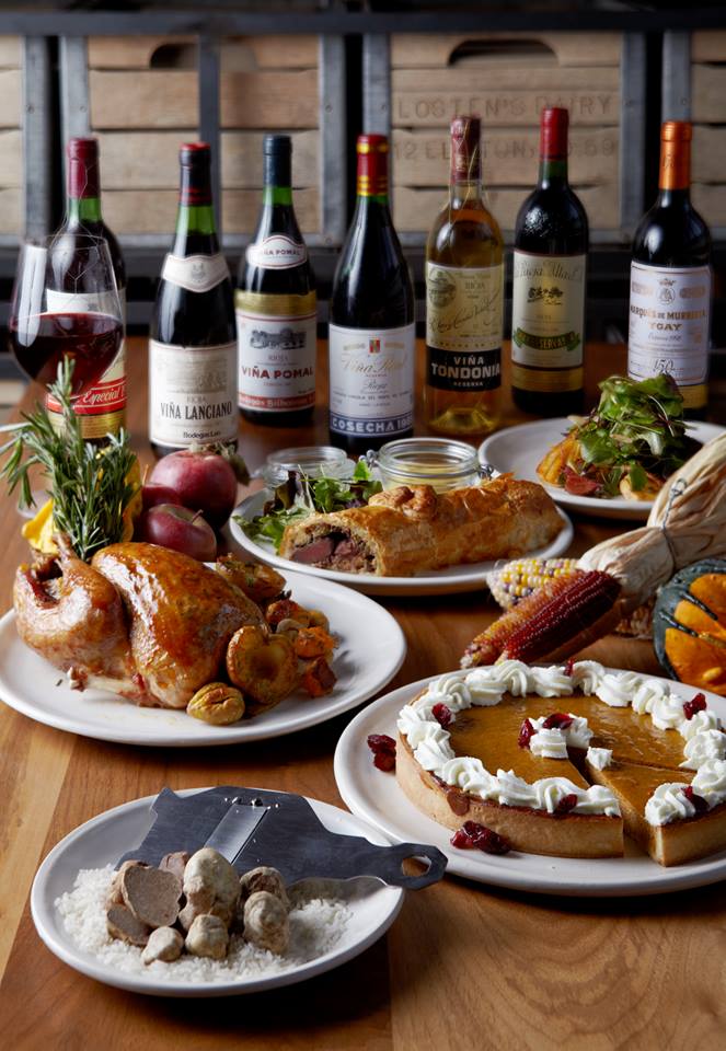 Atrium DUMBo serves up foie gras and truffle stuffed duck (along with more traditional turkey, and pumpkin tart).