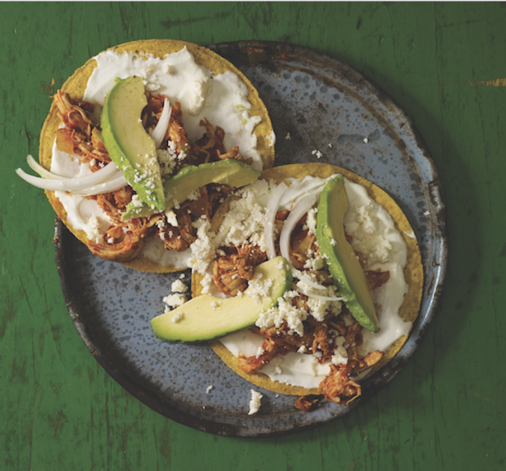 Chicken tinga is a typical stewed dish common in Mexico City, Puebla and Sunset Park. Image courtesy 'Eat Mexico: Recipes from Mexico City's Streets, Markets and Fondas.'