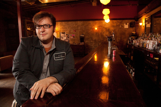 See comic Liam McEneaney and friends do standup in a chocolate factory at the Oh Fudge! show Thursday night. Photo: Mindy Tucker