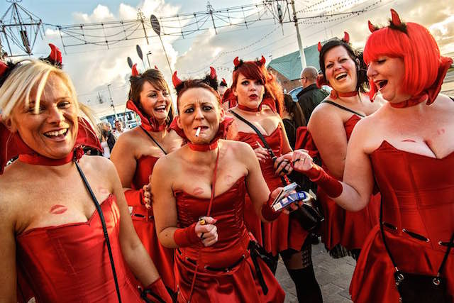 Dougie Wallace captures the Vegas-style shenanigans of Blackpool, England in his Photoville exhibit, "Stags Hens & Bunnies, A Blackpool Story." Photo: Dougie Wallace